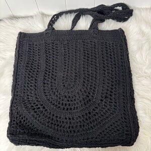Target Universal Thread Crochet Tote bag Black Boho